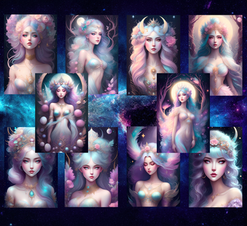 Beautiful Celestial Goddess Digital Art