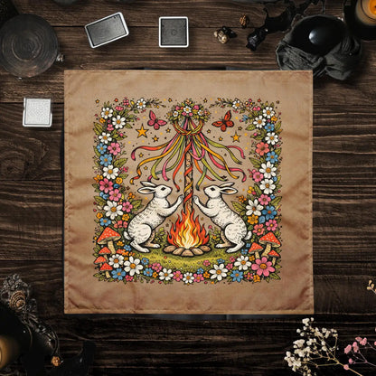 Beltane Altar Cloth Pagan Sabbat Maypole Ritual Table Decor-MoonChildWorld