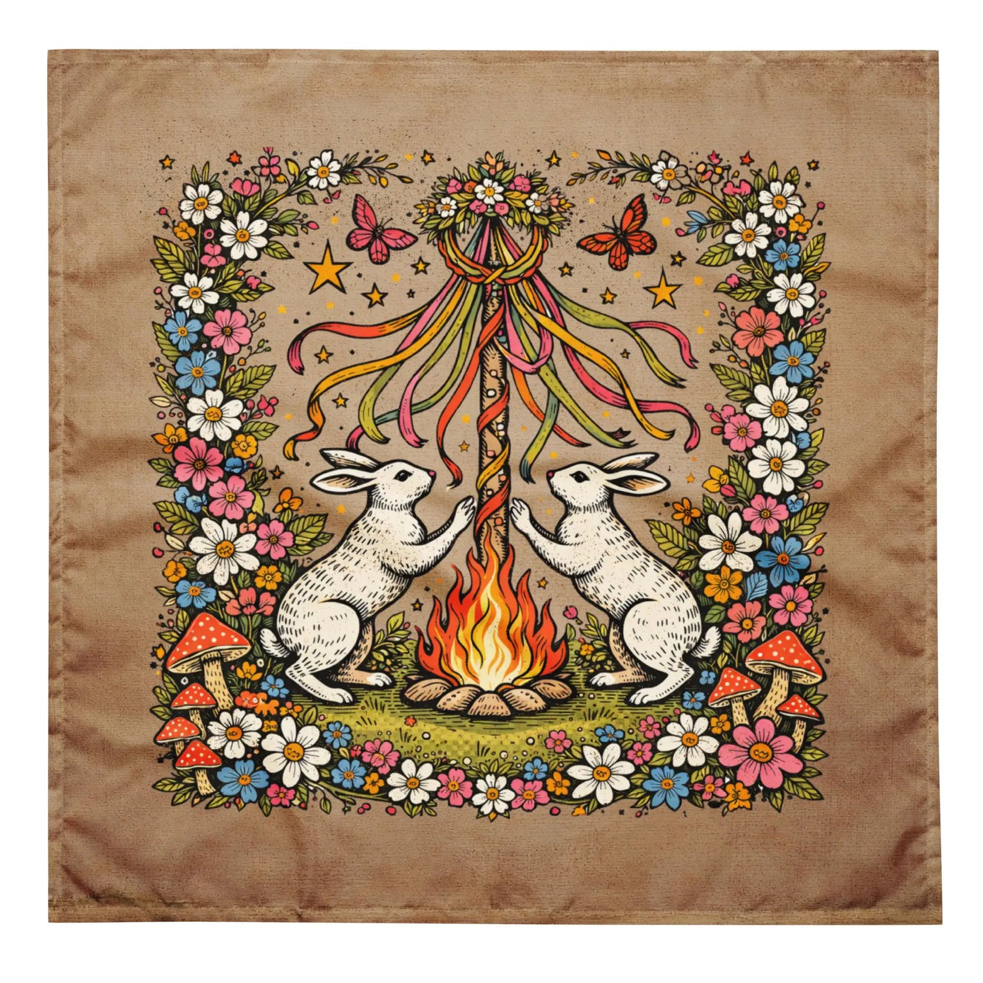 Beltane Altar Cloth Pagan Sabbat Maypole Ritual Table Decor-MoonChildWorld