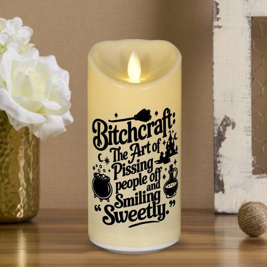 Bitchcraft Halloween Witch Flameless LED Candle-MoonChildWorld