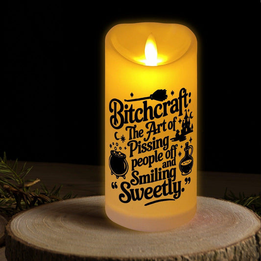 Bitchcraft Halloween Witch Flameless LED Candle-MoonChildWorld