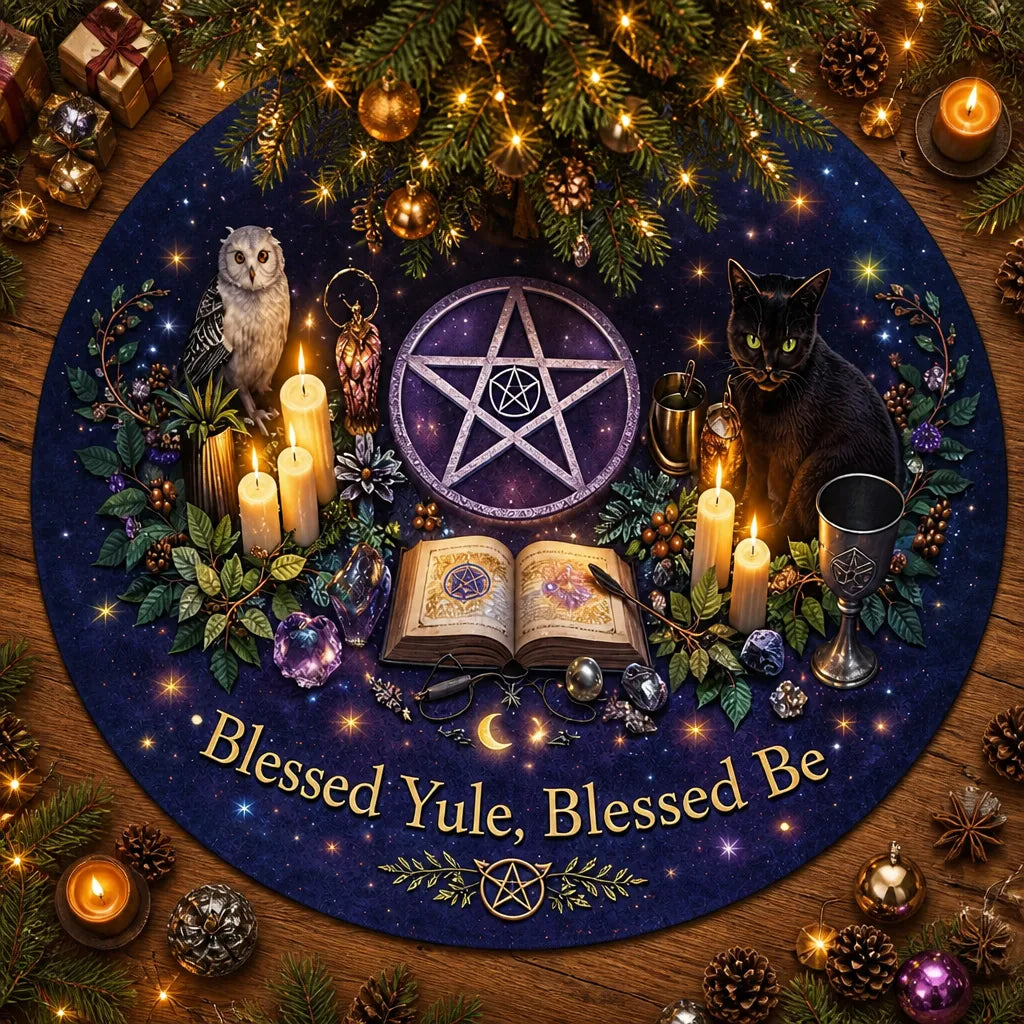 Black Cat Owl Yule Tree Skirt – Pagan Witch Gothic Decor_mockup_1.webp