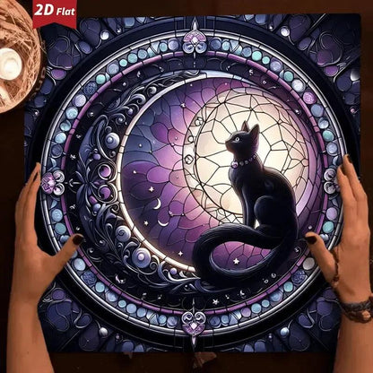 Black Cat Witchy Altar Cloth Wicca Tablecloth For for Rituals, Tarot Reading & Home Decor-MoonChildWorld