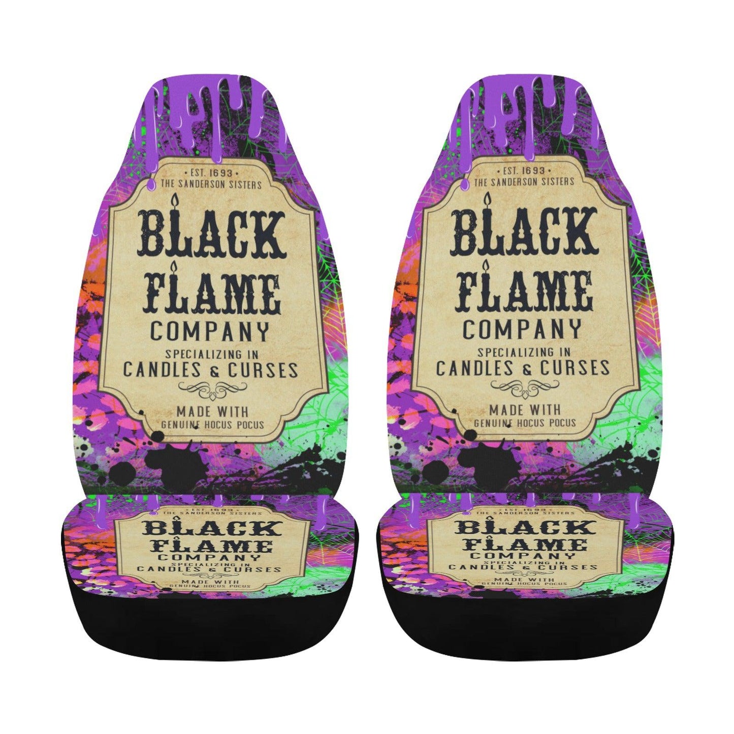 Black Flame Company Halloween Witch Car Seat Cover-MoonChildWorld
