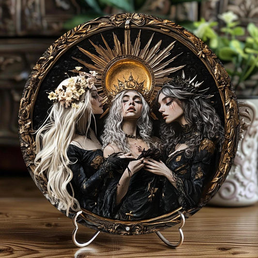 Triple Moon Goddess Wall Art Hecate Goddess Metal Sign for Wicca Home Decor-MoonChildWorld