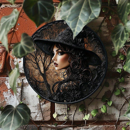Halloween Witch Metal Sign Gothic Decor-MoonChildWorld