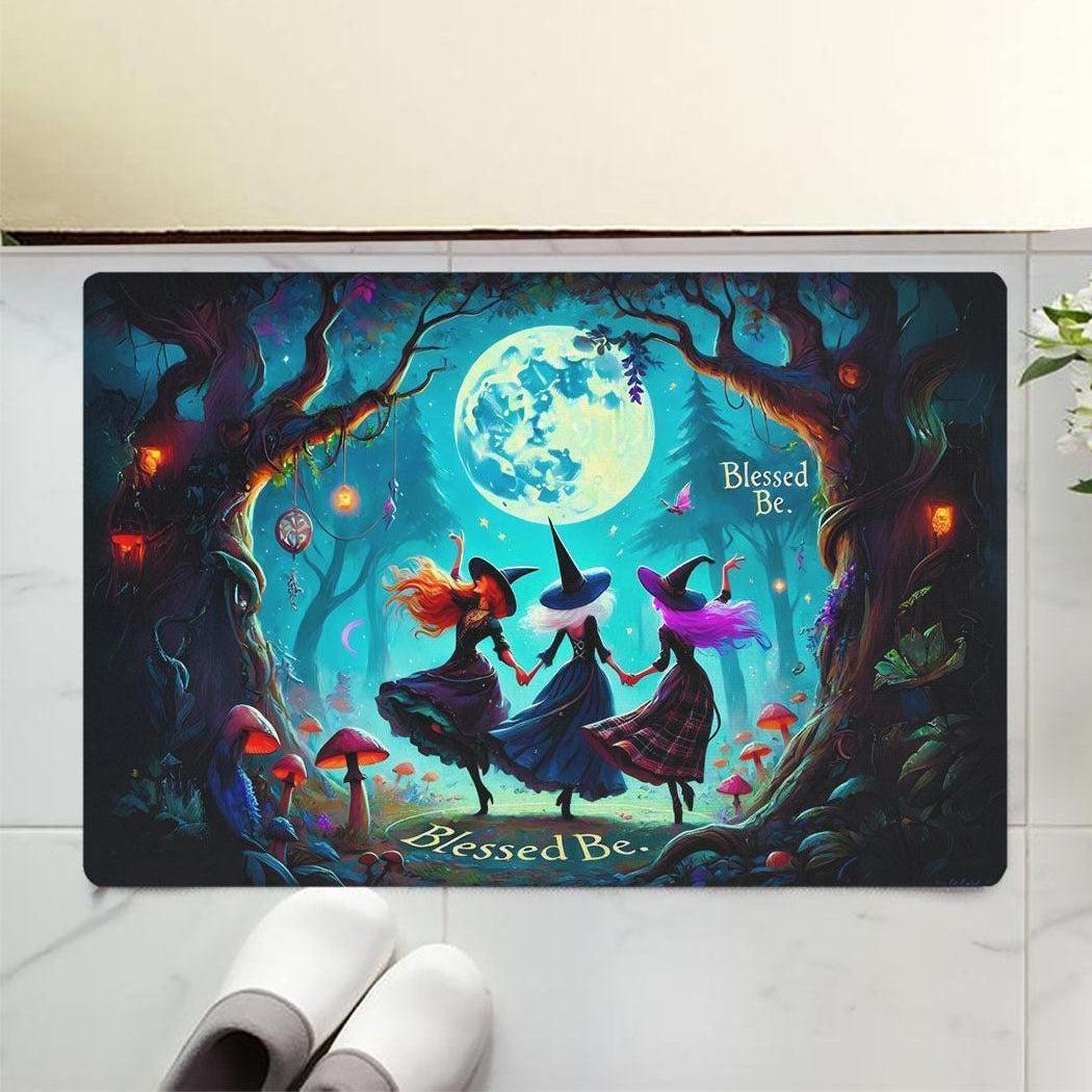 Blessed Be Witch Doormat for Halloween-MoonChildWorld