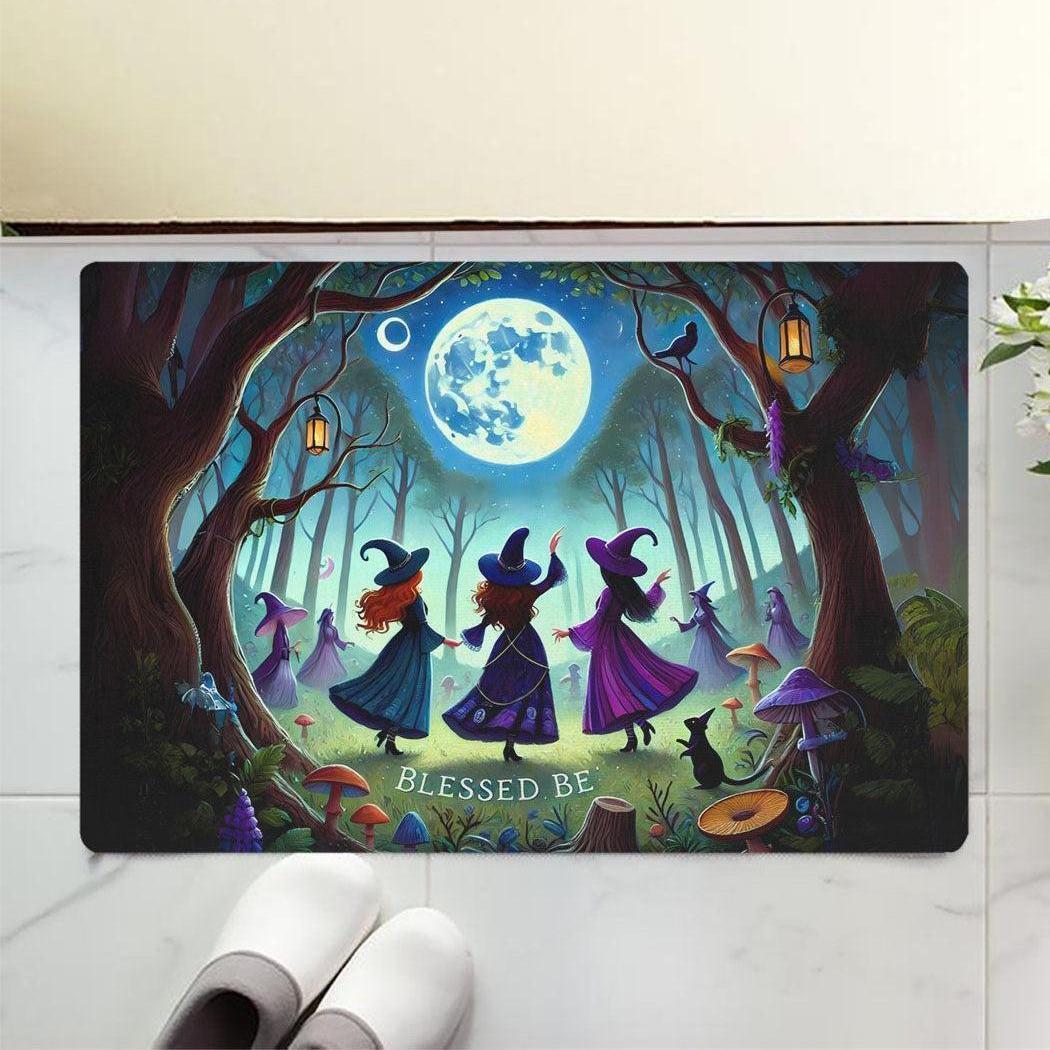 Blessed Be Witch Doormat for Halloween Decor-MoonChildWorld