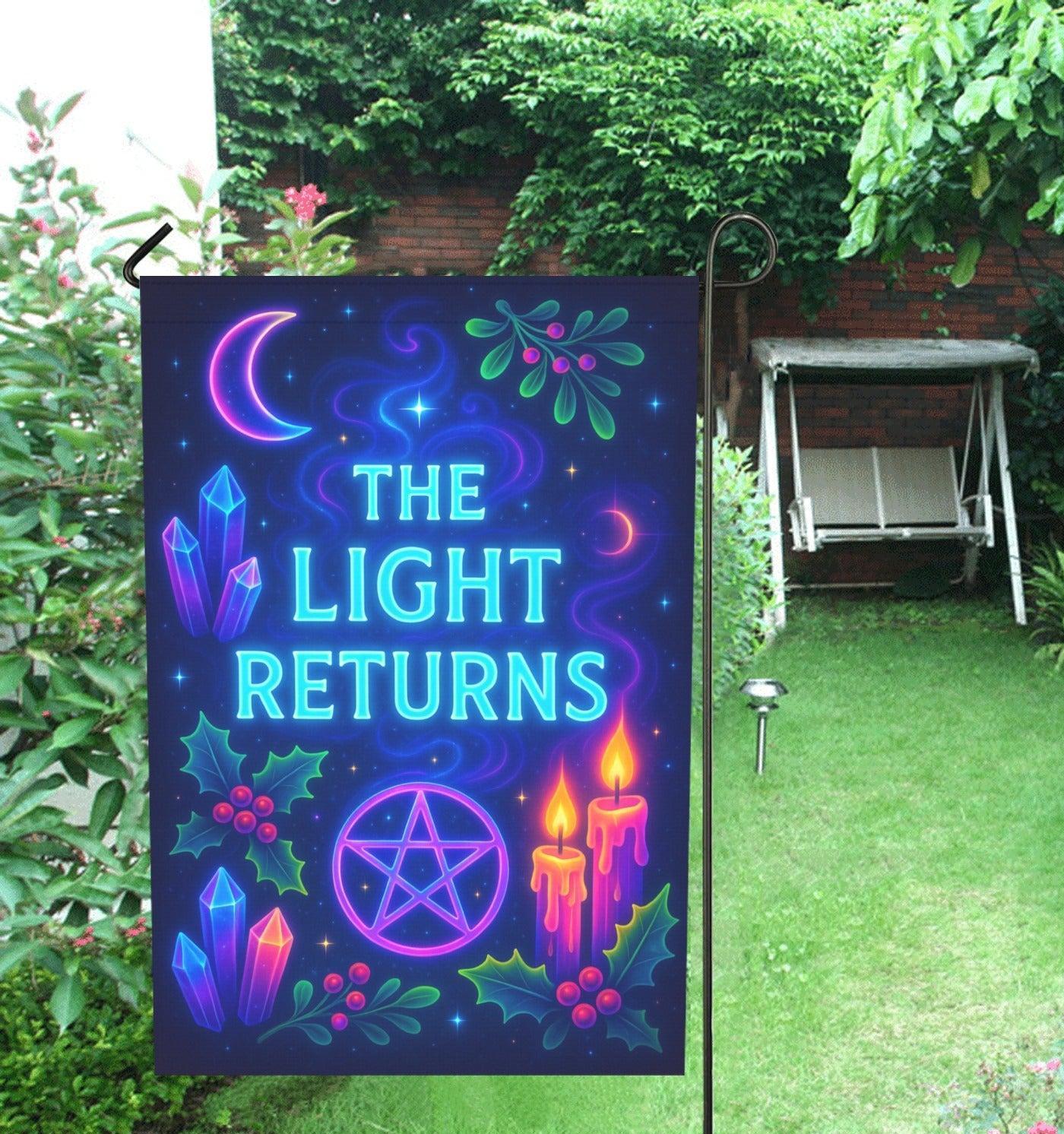 Blessed Yule Wicca Garden Flag and House Flag for Pagan Yule Home Decor-MoonChildWorld