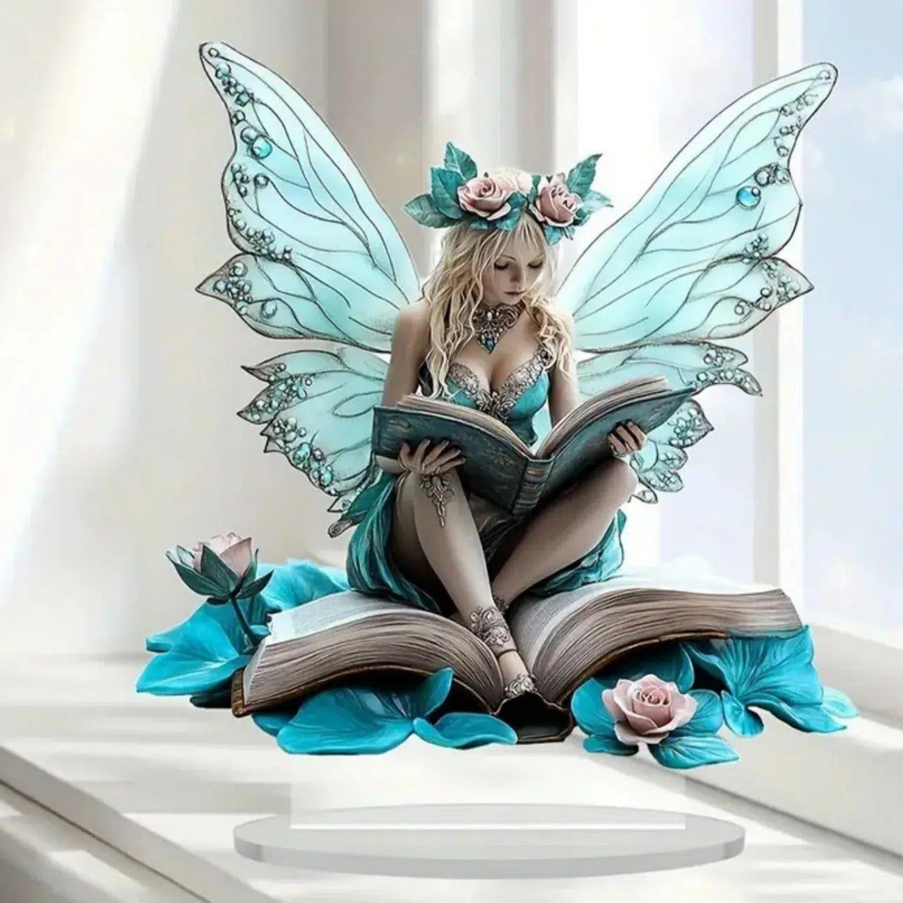 Bohemian Fairy Elf 2D Flat Acrylic Table Ornament Mystic Elves Desk Ornament Pagan Home Decor-MoonChildWorld