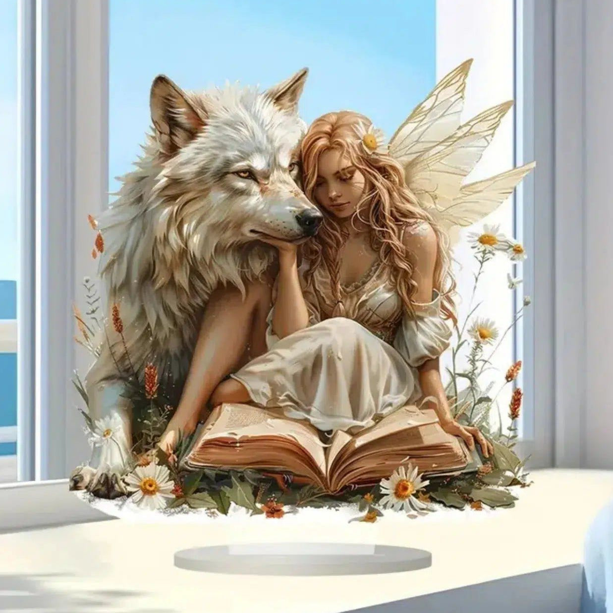 Bohemian Fairy Elf 2D Flat Acrylic Table Ornament Mystic Elves Desk Ornament Pagan Home Decor-MoonChildWorld