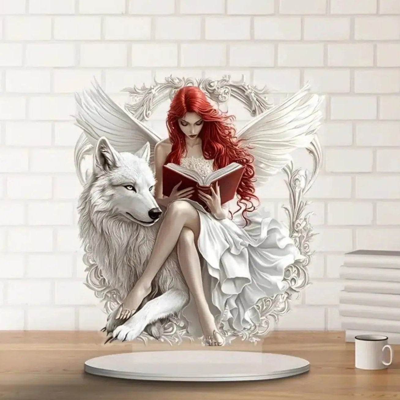 Bohemian Fairy Elf 2D Flat Acrylic Table Ornament Mystic Elves Desk Ornament Pagan Home Decor-MoonChildWorld