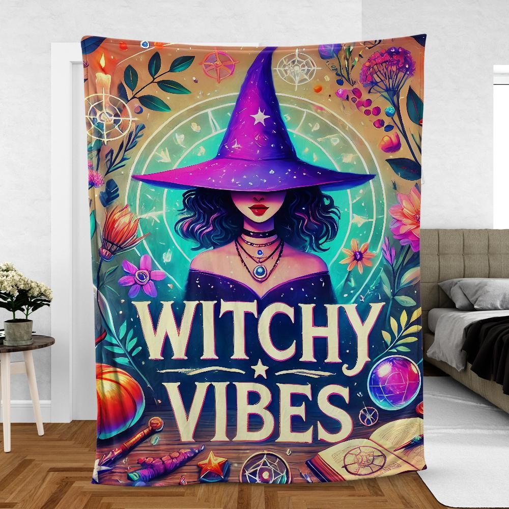 Boho Witch Blanket for Pagan & Wiccan Home Decor-MoonChildWorld