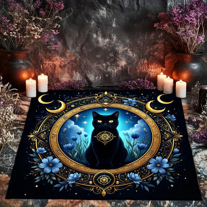 Botanical Moon Phase Celestial Tarot Altar Cloth-MoonChildWorld