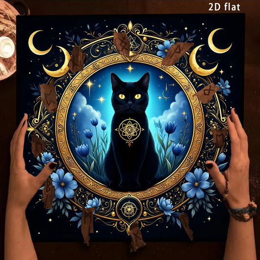 Botanical Moon Phase Celestial Tarot Altar Cloth-MoonChildWorld