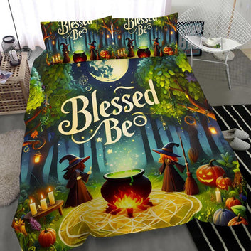 Brewing Witches Halloween Bedding Set Wiccan Home Decor-MoonChildWorld