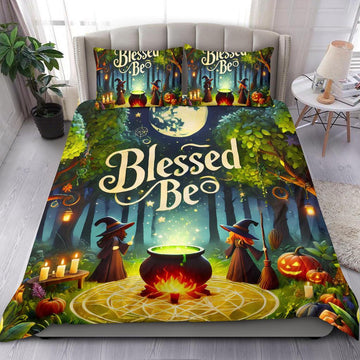 Brewing Witches Halloween Bedding Set Wiccan Home Decor-MoonChildWorld