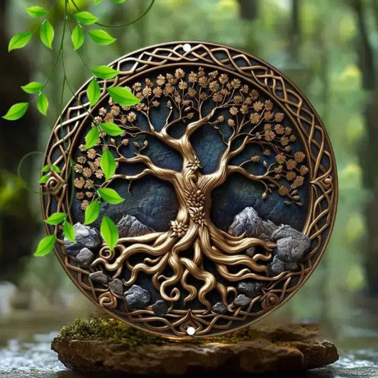 Celtic Tree Of Life Metal Sign Pagan Decor-MoonChildWorld