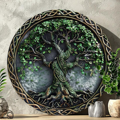 Celtic Tree of life Wall Sign Pagan Metal Sign Spiritual Decor-MoonChildWorld