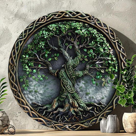 Celtic Tree of life Wall Sign Pagan Metal Sign Spiritual Decor-MoonChildWorld