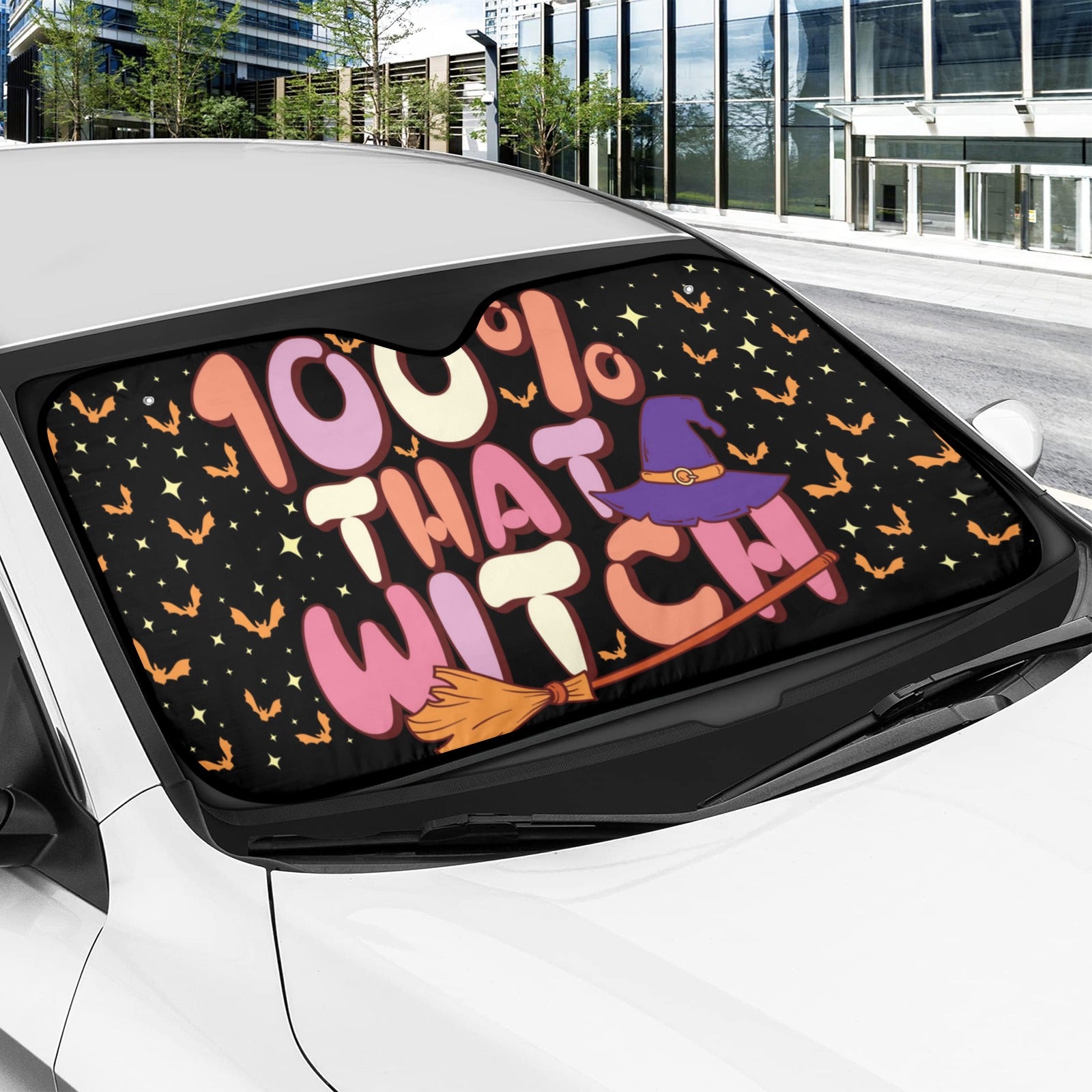 Broom Witch Car Sun Shade-MoonChildWorld