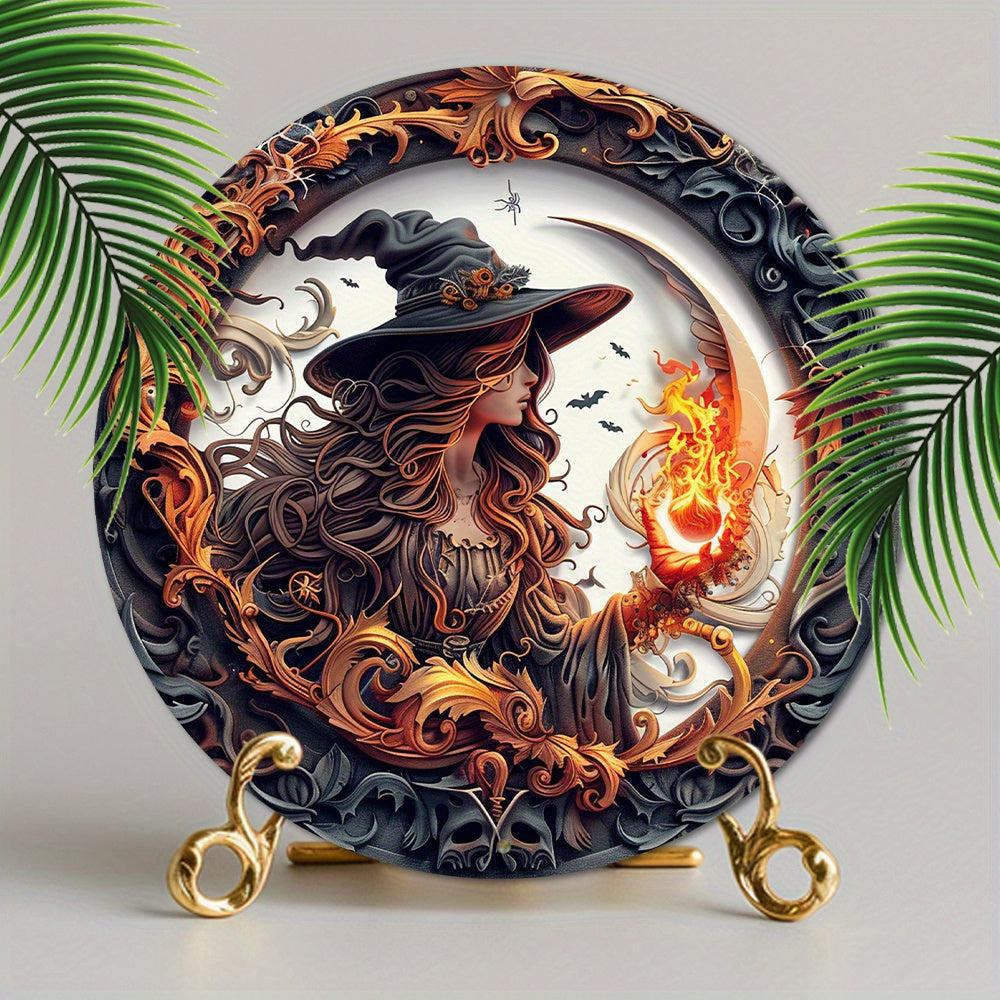 Burning Witch Metal Sign Mystic Home Decor-MoonChildWorld
