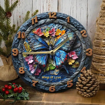 Butterfly Wall Clock Boho Butterfly Home Decor-MoonChildWorld