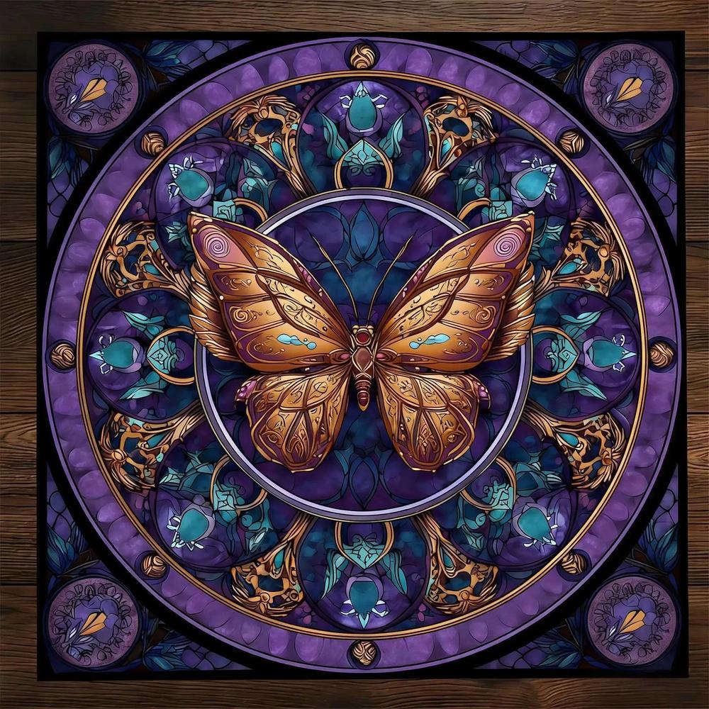 Butterfly Wicca Altar Cloth - Witchy Tarot Tablecloth for Reading Divination Pagan Home Decor-MoonChildWorld