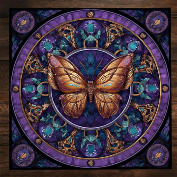 Butterfly Wicca Altar Cloth - Witchy Tarot Tablecloth for Reading Divination Pagan Home Decor-MoonChildWorld