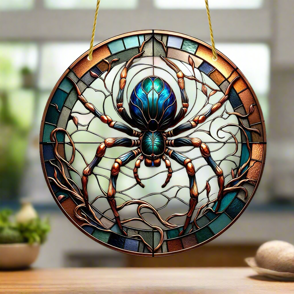 Halloween Spider Suncatcher Gothic Spider Window Hanging-MoonChildWorld