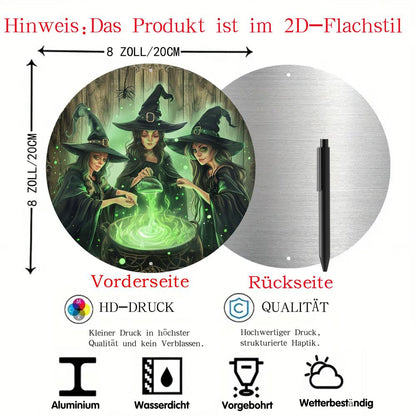 Cauldron Witch Metal Sign Halloween Home Decor-MoonChildWorld