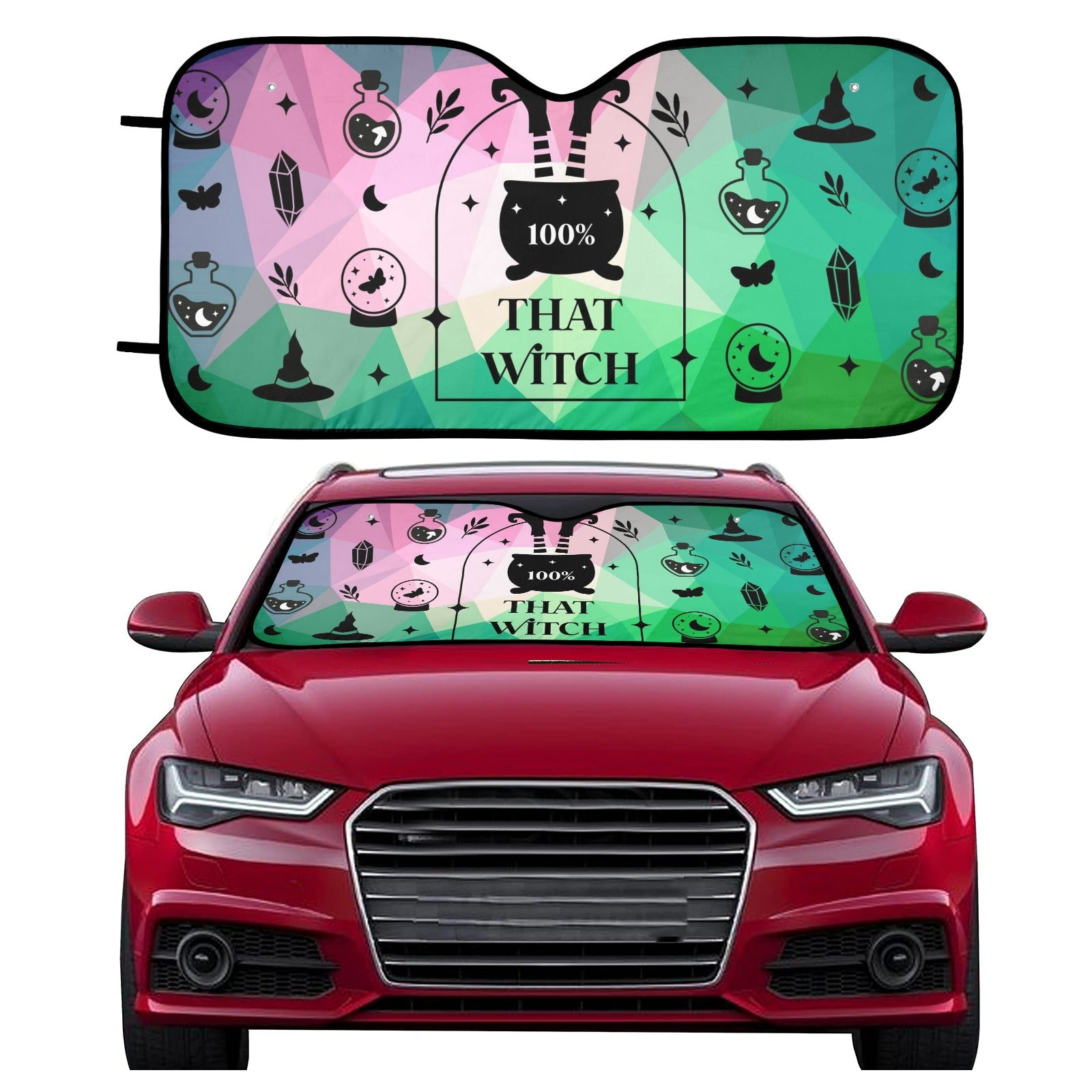 Cauldron Witchy Car Sun Shade-MoonChildWorld