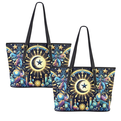 Celestial Crescent Moon Tote Bag-MoonChildWorld