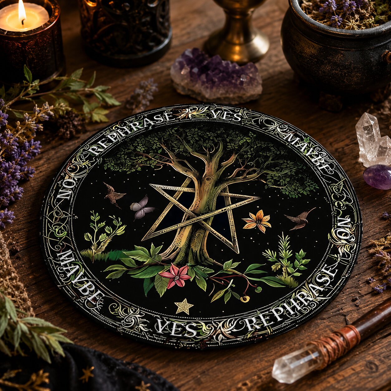 Celestial Moon Pendulum Board for Ritual Divination-MoonChildWorld