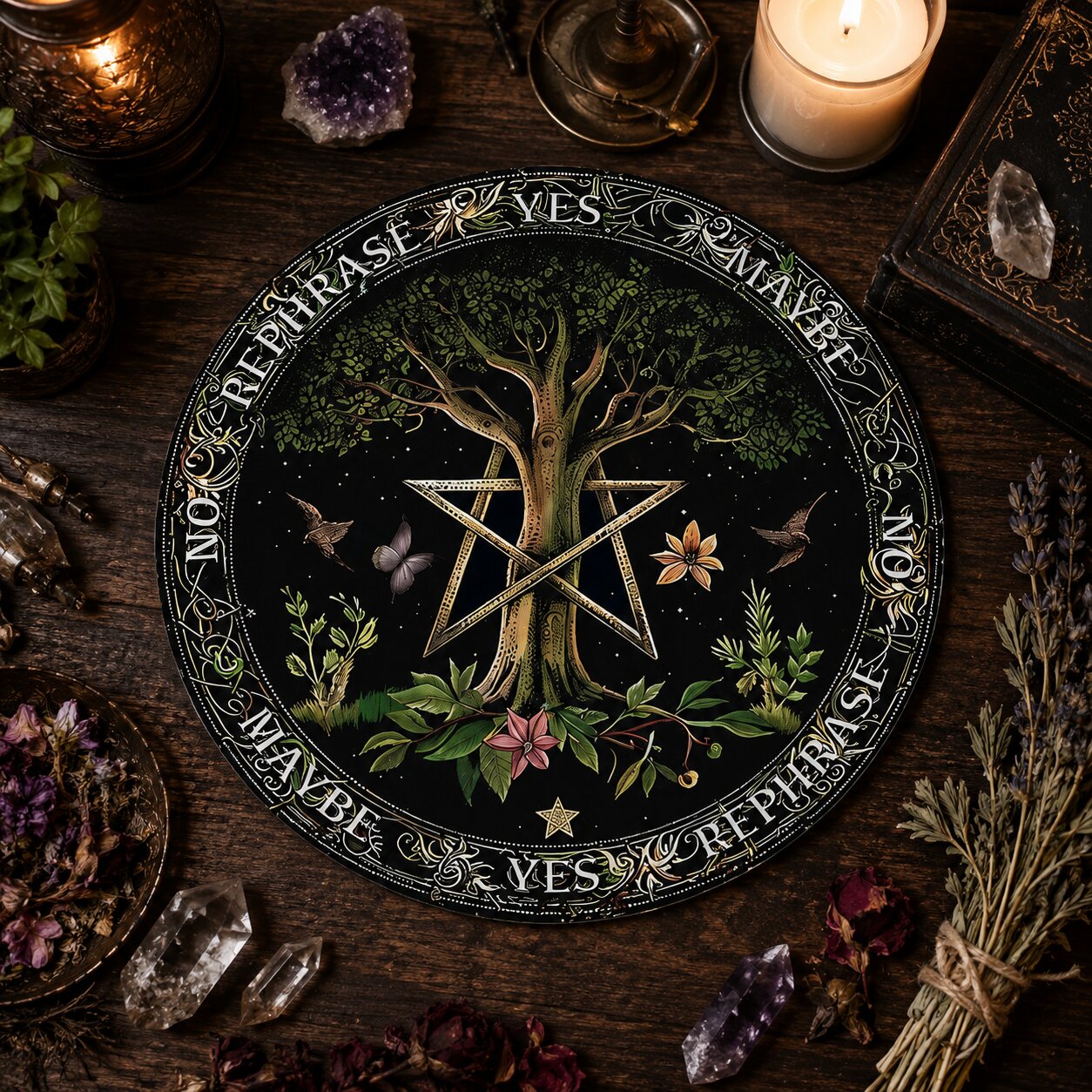 Celestial Moon Pendulum Board for Ritual Divination-MoonChildWorld