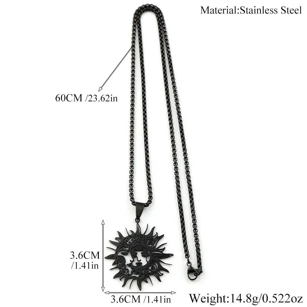 Celestial Moon Sun Goddess Necklace for Pagan Jewelry-MoonChildWorld