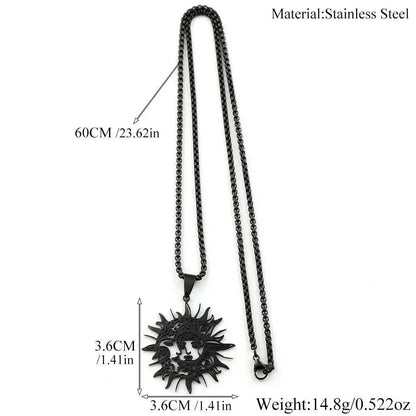 Celestial Moon Sun Goddess Necklace for Pagan Jewelry-MoonChildWorld