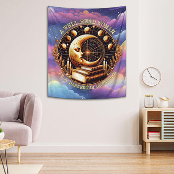 Celestial Moon Tapestry Moon Phase Wall Hanging-MoonChildWorld