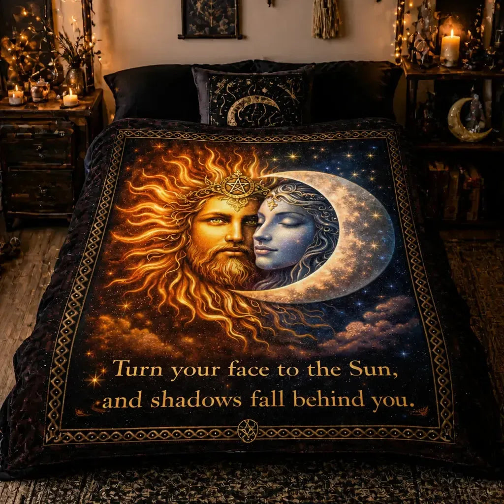Celestial Sun Goddess & Moon Goddess Blanket for Wiccan and Pagan Home Decor_mockup_2.webp