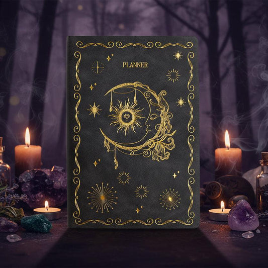 Celestial Sun & Moon Calendars Planner Handwriting Notebook For Wiccan Pagan-MoonChildWorld