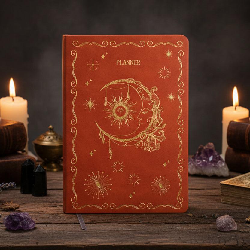 Celestial Sun & Moon Calendars Planner Handwriting Notebook For Wiccan Pagan-MoonChildWorld