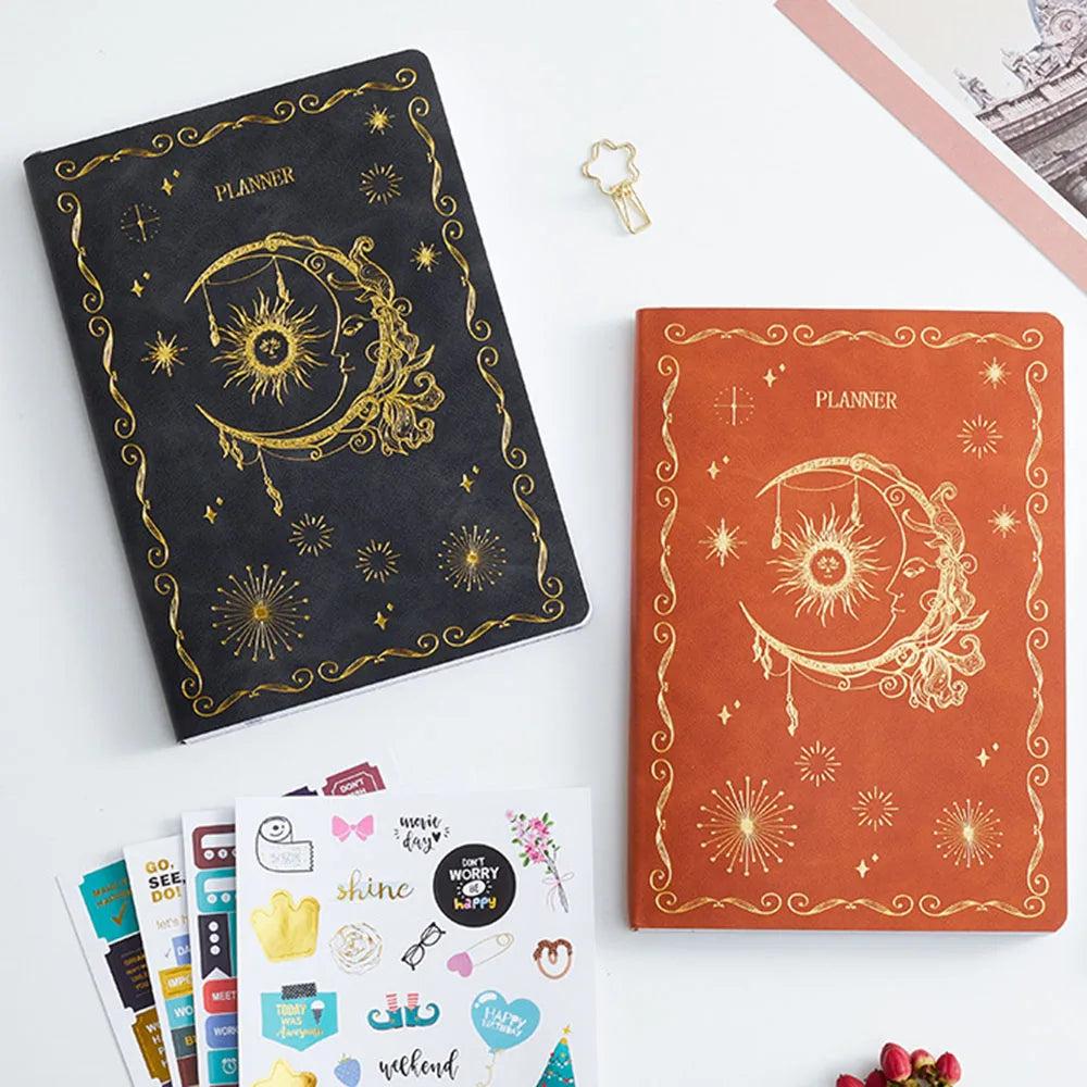 Celestial Sun & Moon Calendars Planner Handwriting Notebook For Wiccan Pagan-MoonChildWorld