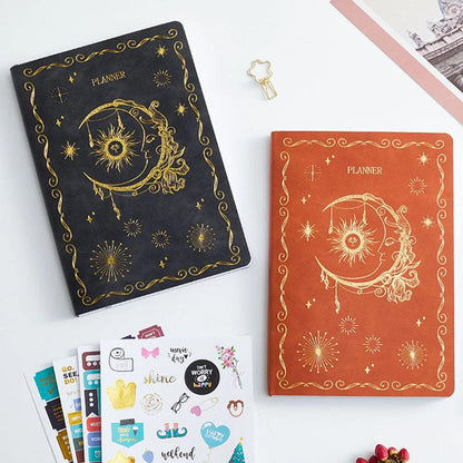 Celestial Sun & Moon Calendars Planner Handwriting Notebook For Wiccan Pagan-MoonChildWorld
