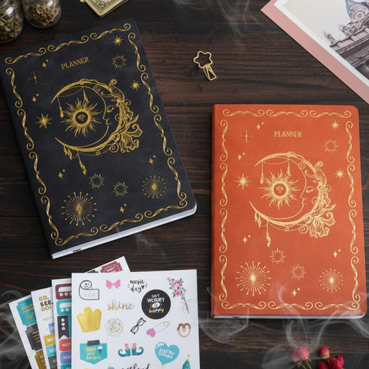 Celestial Sun & Moon Calendars Planner Handwriting Notebook For Wiccan Pagan-MoonChildWorld