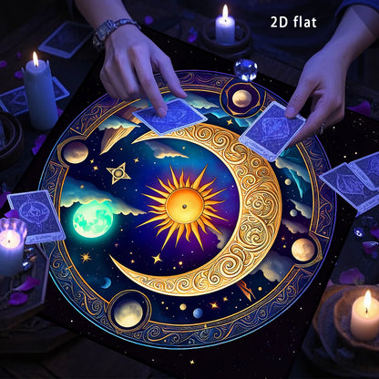 Celestial Sun Moon Mandala Tarot Altar Cloth-MoonChildWorld