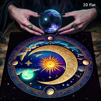 Celestial Sun Moon Mandala Tarot Altar Cloth-MoonChildWorld