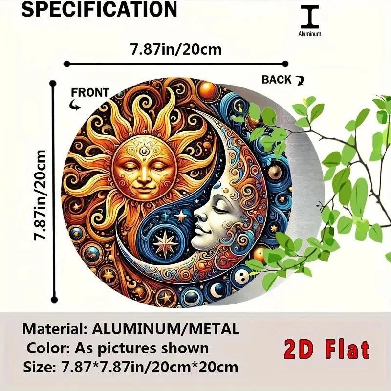 Celestial Sun Moon Metal Sign-MoonChildWorld