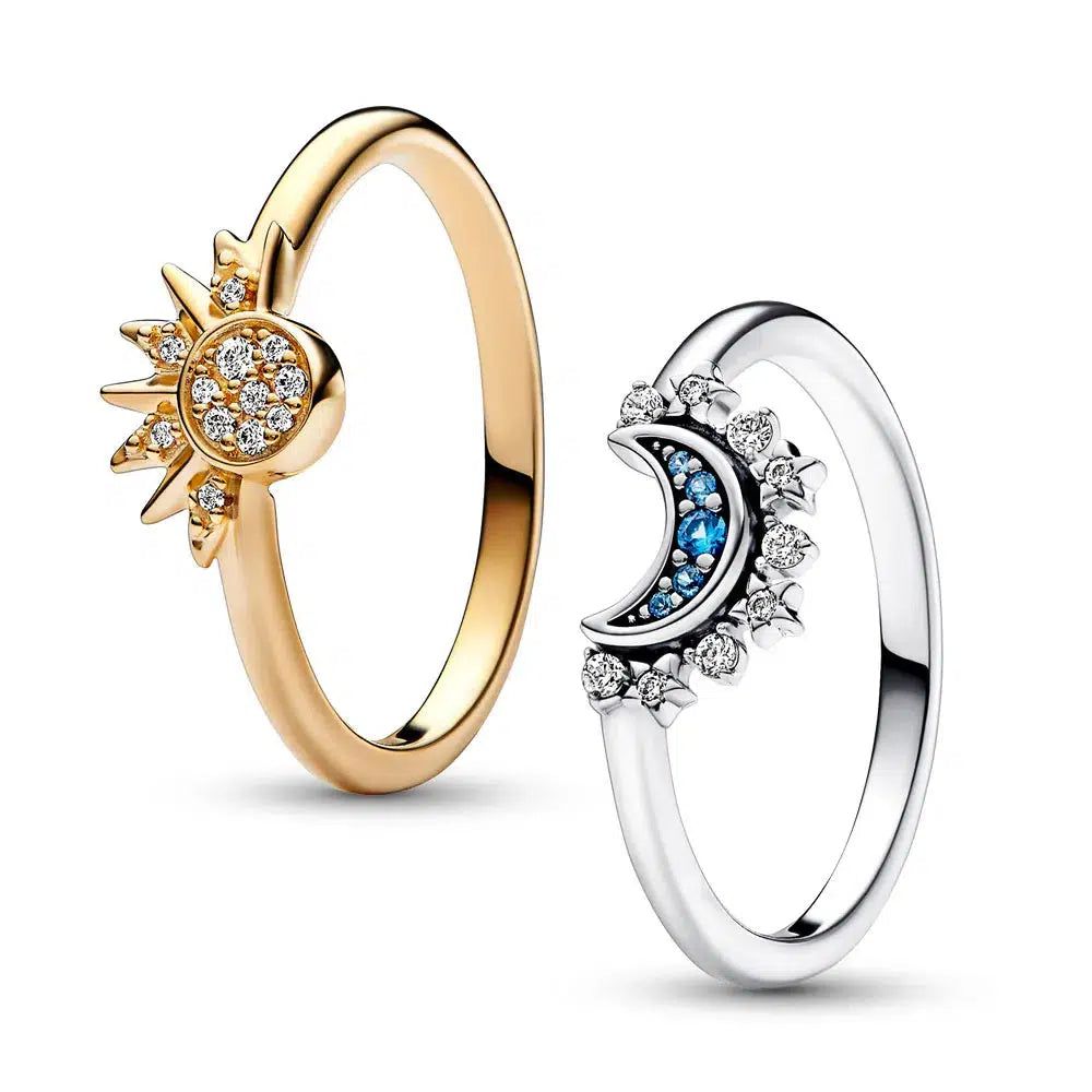 Celestial Sun Moon Ring Set-MoonChildWorld