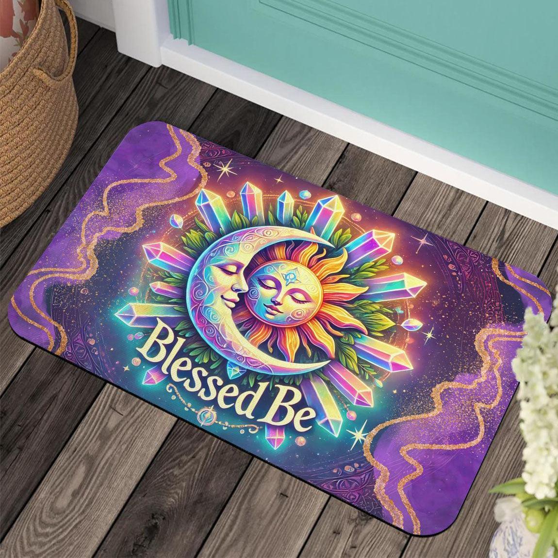Celestial Sun and Moon Doormat Wicca Doormat for Pagan Home Decor-MoonChildWorld