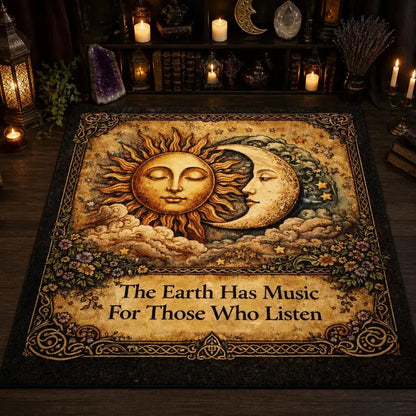 Celestial Sun and Moon Vintage Area Rug – Wicca Spiritual Carpet for Pagan Altar Room_mockup_2.webp